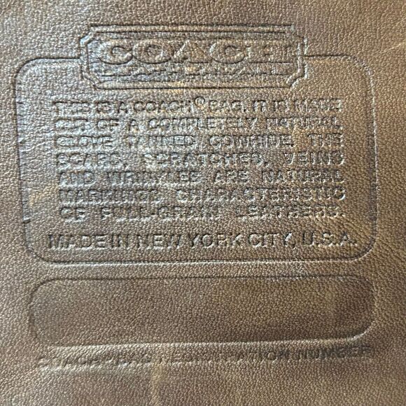 COACH Vintage 70’s NYC 9455 Basic Bag Zippered Clutch Leather Bag Purse - Picture 8 of 8